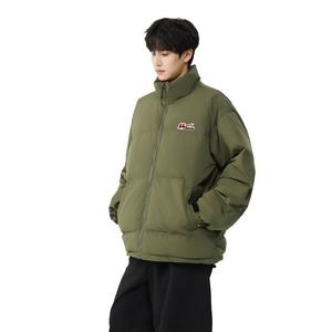 Пуховик Unisex с воротником стойкой утепленный WARRIOR, светло-army зеленый (90% cotton diy badge)