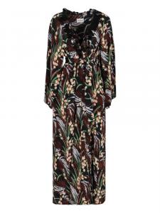 Креповое платье с принтом P.A.R.O.S.H., черный