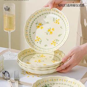 Ceramics Пасторальные тарелки для дома, новая коллекция 2025, подглазурное покрытие, глубокие тарелки 18 см - набор 4 шт