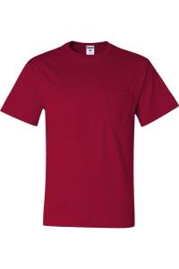 Футболка JERZEES Dri-Power 50/50 с карманом, цвет true red