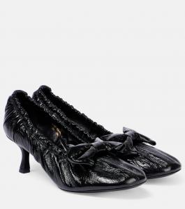 Туфли-лодочки из кожи с бантом Acne Studios, черный