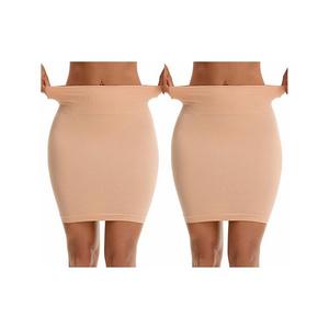 2 упаковки женских полукомбинезонов с высокой талией для контроля живота Inspire Chic, Light Beige