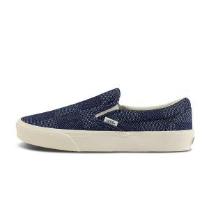 Классические слипоны 'Checkerboard Denim Navy' Vans, синие