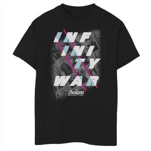 Спортивная футболка с наклонным коллажем и рисунком Marvel Infinity War для мальчиков 8–20 лет Marvel