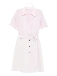 Мини-платье с поясом Vince, розовый