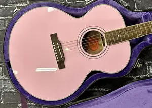 Epiphone Эпифон J-180 LS Джамбо акустико-электрическая, вдохновлена Gibson, розовая, с футляром, официально у дилера №266