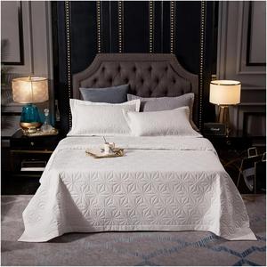 YUSIWOAL Комплект постельного белья из хлопка серо-белого цвета