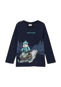 Рубашка s.Oliver, темно-синий/сапфировый/аквамариновый