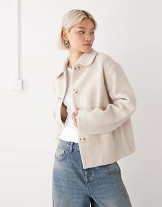 Пальто Monki светло-бежевого цвета