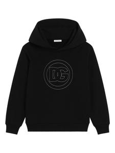 Толстовка с капюшоном и логотипом Dolce & Gabbana Kids, черный