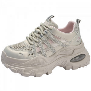 JOSINY Низкие массивные кроссовки женские, золотисто-розовые