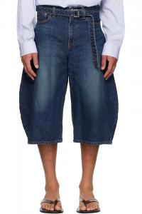 Sacai Выцветшие джинсовые шорты