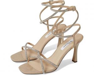 Сандалии Nina Denise Женские US 9 Alamo Tan Каблук-катушка Квадратный носок С ремешками ZPO41, бежевый