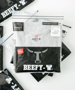 Футболка унисекс с карманом, плотная ткань HANES Beefy-T, серый