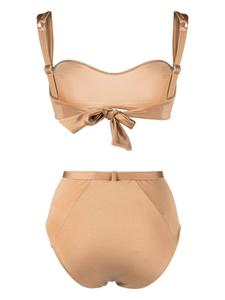 Noire Swimwear бикини с топом бандо, нейтральный цвет