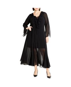 Макси-платье большого размера CITY CHIC, Black