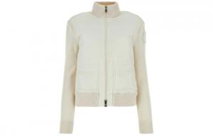 Knitted-panel Padded Jacket Moncler, бежевый
