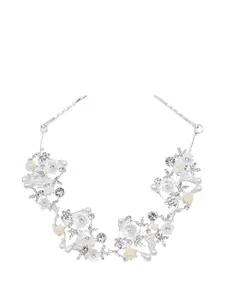 Заколка для волос Crystal Flower Ivory Rose Tulleen, серебристый