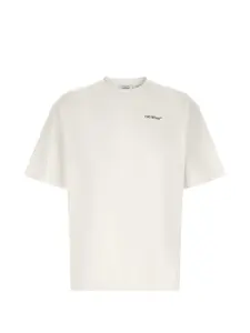 Футболка с половиной логотипа-стрелы Off-White, белый