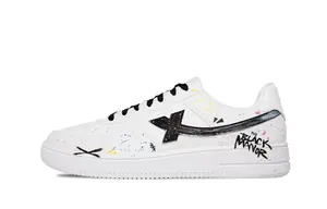 XTEP Кроссовки Air Force One с износостойким покрытием, амортизацией и низким верхом для скейтбординга, унисекс, белые