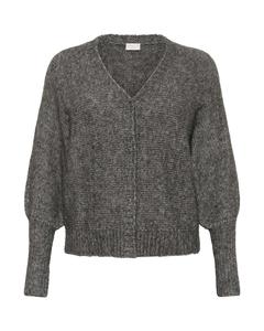 KAFFE CURVE Кардиган из трикотажа в цвете антрацит