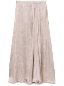 Юбка миди Kiton со складками, коричневый