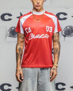 Мужская футболка "Нападающий", зеленая - размер XXXL CARRE, Red/white