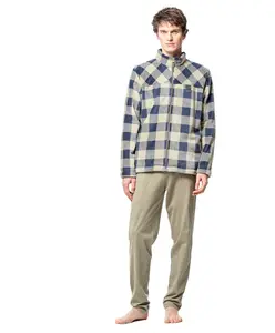 Мужская коралловая куртка в клетку SOY, хаки