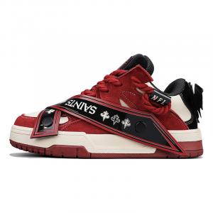 NFL Кроссовки для скейтбординга TR Skate New Orleans Saints Coverage, нескользящие и износостойкие, унисекс, черно-красные