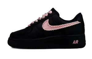 Nike Кроссовки для скейтбординга Air Force 1 с защитой от скольжения, женские, цвет черный, розовый