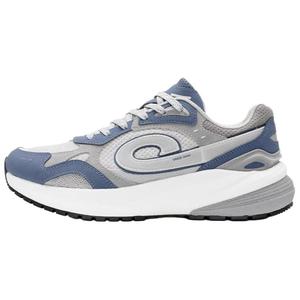 QIAODAN Низкие повседневные кроссовки из износостойкой влагоотводящей ткани, мужские, серо-синие