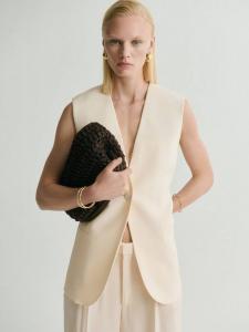 Длинный жилет Mire Mango, Vanilla