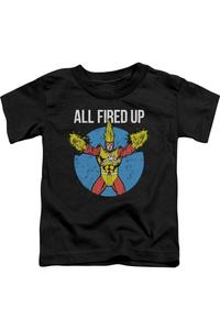 Футболка с коротким рукавом для малышей "Лига справедливости Америки: Огненные бури" Gildan, черный