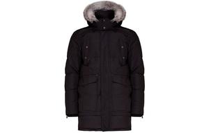 Moose Knuckles Куртка с меховым капюшоном, Black