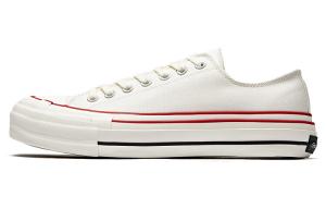 Холщовые кеды унисекс с низким верхом белого цвета Good Bai