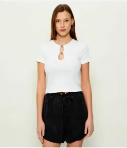 Футболка Diheart_B cropped fit Hugo Blue, белый