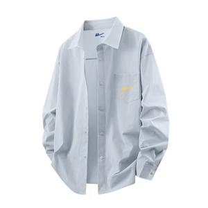 Рубашка Unisex Lapel Moderate Others WARRIOR, sky синий