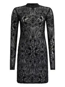 Мини-платье с длинными рукавами Philipp Plein, черный