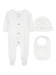 Комплект для новорожденного с узором MK Empire Michael Kors Kids, нейтральный