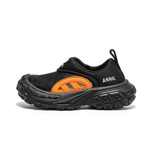 Детские сандалии с низким верхом, нескользящие, износостойкие, дышащие Annil, черный