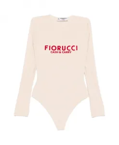 Бежевый свитер с логотипом Fiorucci, бежевый