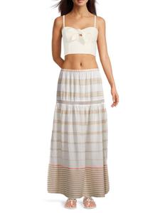 Верх бикини Aurora из льняной смеси Solid & Striped, цвет Light Beige