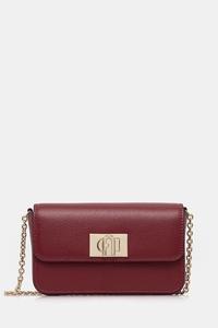 Кожаная сумка Furla, бордовый