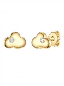 Позолоченные серьги-гвоздики с драгоценными камнями Glanzstücke München