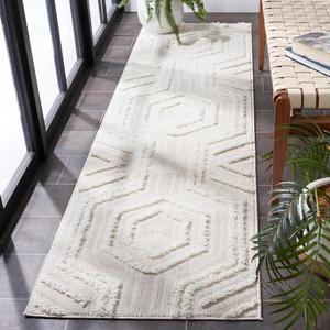 Ковер-дорожка SAFAVIEH, 67 x 336 см, Trends Collection - Beige & Ivory, без ворса и простой в уходе, идеально для гостиной, столовой, спальни (TRD114B-211)