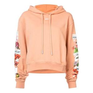 Свитер flowers printing hoodie loose fit pink red Off-White, красный