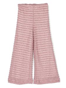 Расклешенные брюки с бахромой и люрексом La Stupenderia, розовый