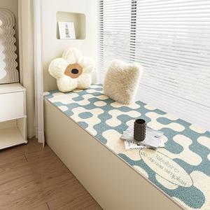 Budis Ковер 80х220 см для балкона/спальни, толстый, с коротким плюшем, в стиле Linei-Binglan [Faux Cashmere]