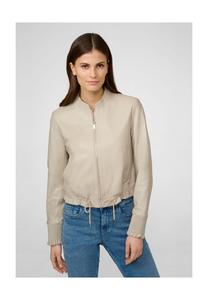 Женская кожаная куртка Lilly, укороченная кожаная куртка с поясом на кулиске RICANO, цвет Alabasterweiss