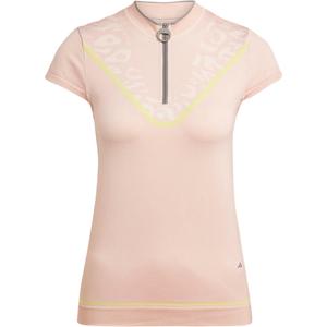 Adidas Рубашка-поло By Stella McCartney Truenature Golf Leopard print Zip neck Top